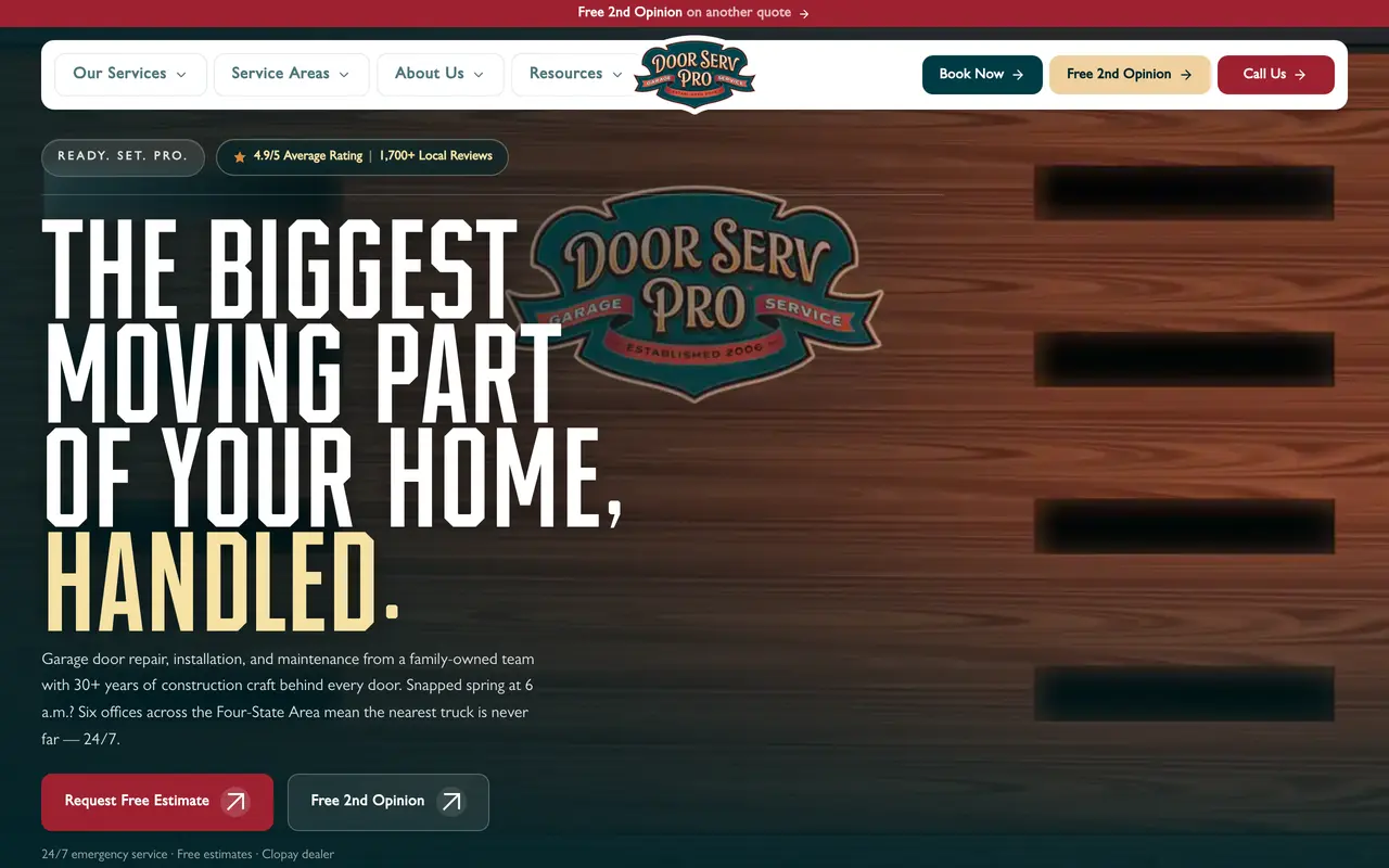 Customer Spotlight: Door Serv Pro's Four-State Garage Door Machine Customer Spotlight: Door Serv Pro's Four-State Garage Door Machine - Sponsor Spotlight article on JustStartAI